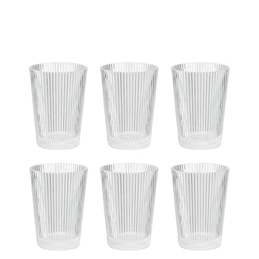 Pilastro drinking glass set of 6, transparent 0.33L H 11cm Ø 8cm on sale